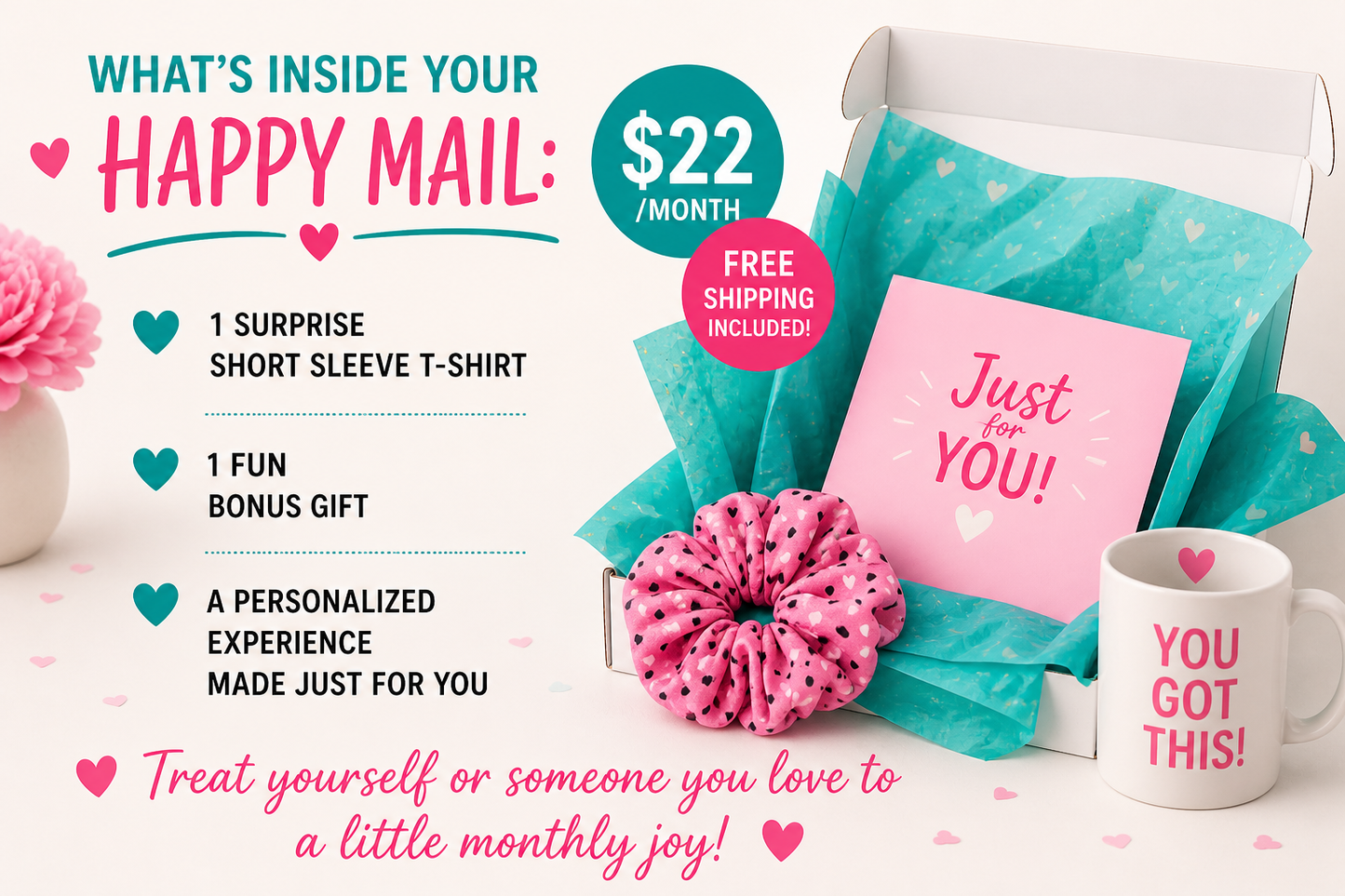 👉 Liza Lu’s Happy Mail 💌 Monthly T-Shirt Subscription